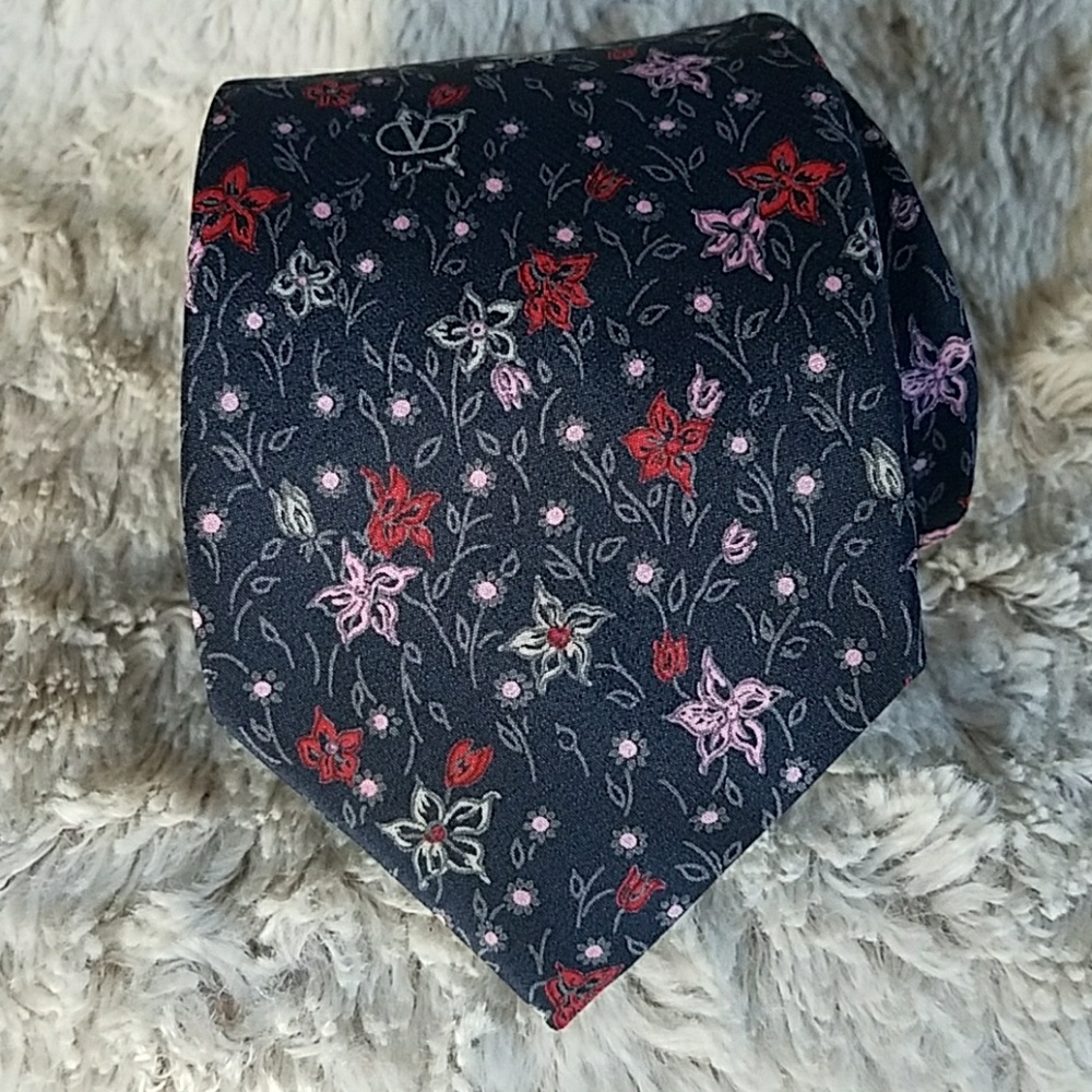 Valentino  cravatte designer floral skinny tie.